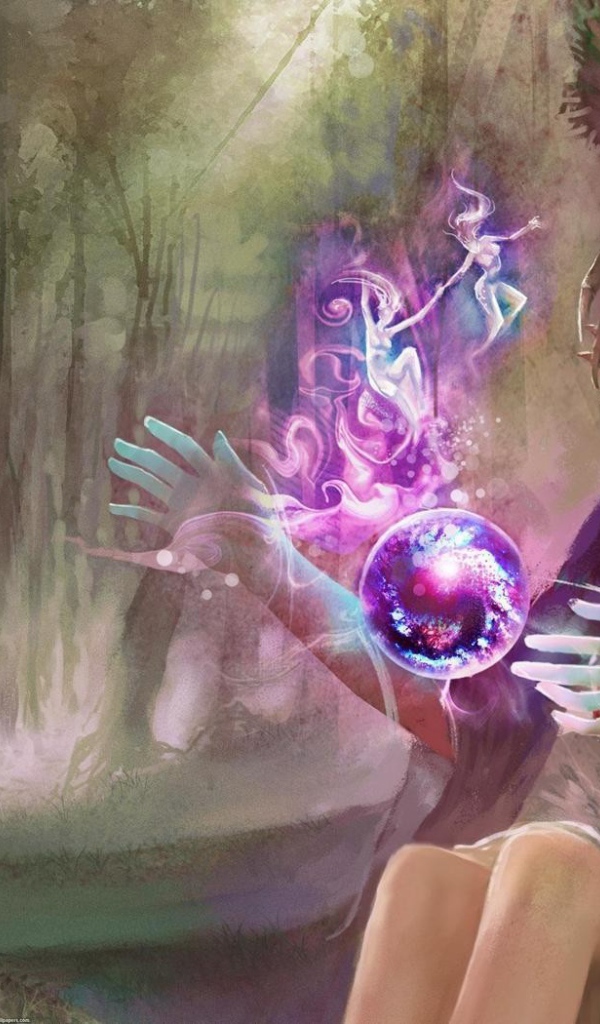 Колдунья с волшебным шаром