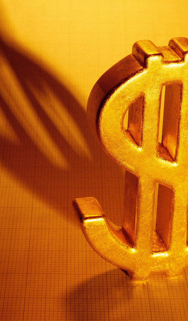 Золотой знак доллара