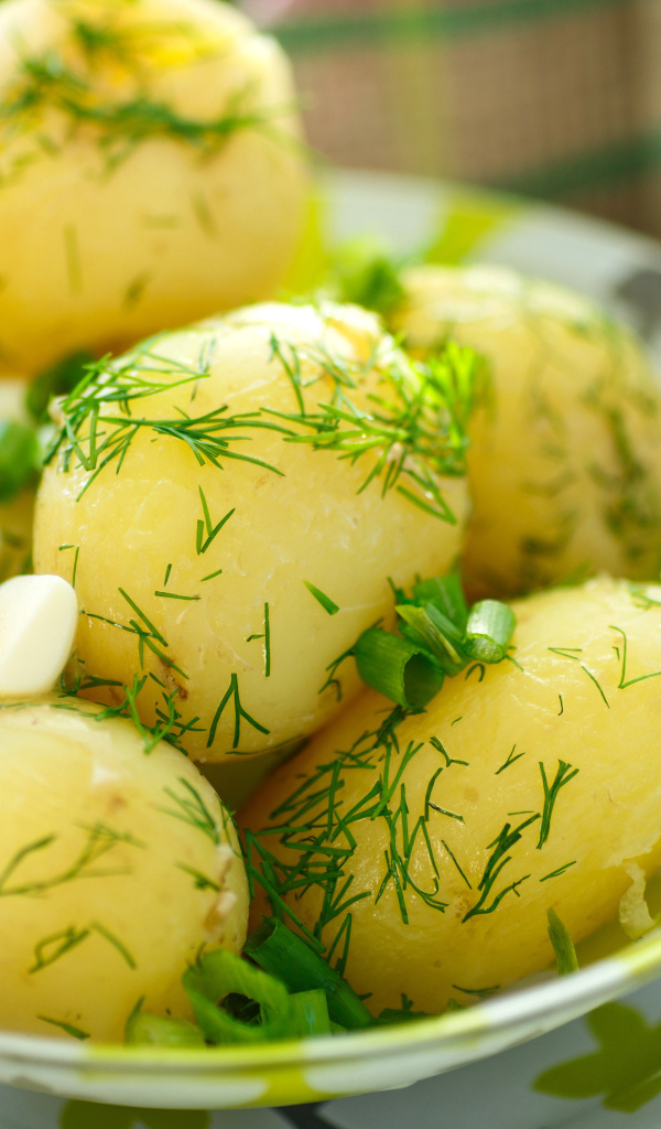 Молодая картошка с зеленью