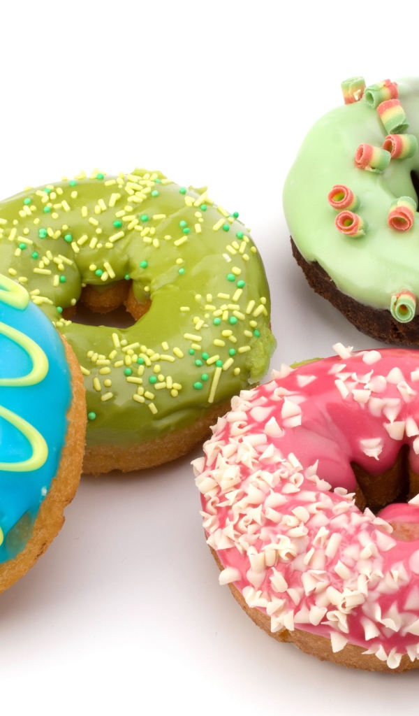 Разноцветные пончики