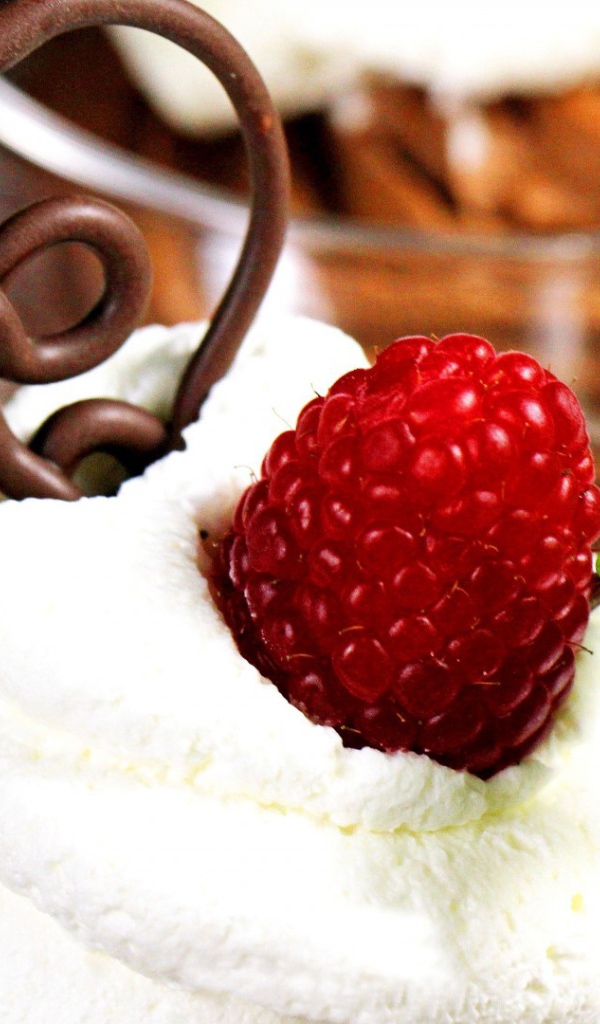 Мороженное с малиной