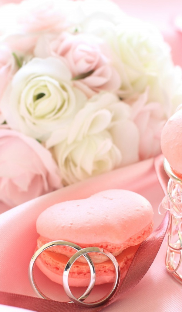 Pink cookies for wedding