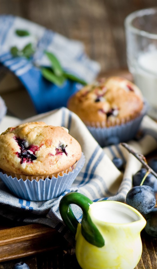 Кексы с голубикой