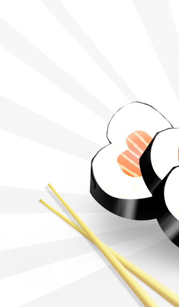 Роллы в виде сердечек