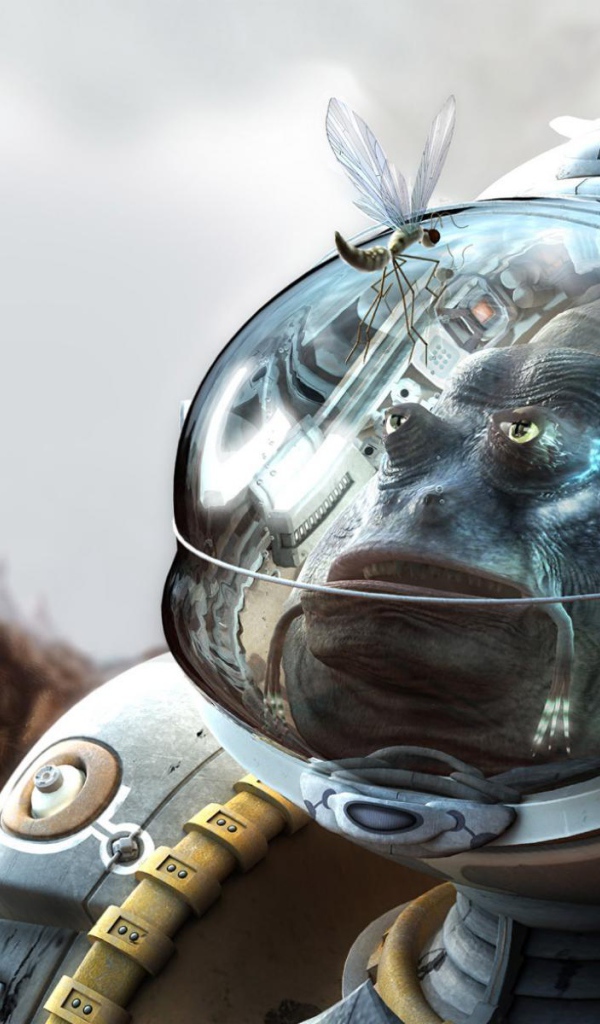 Стрекоза на скафандре