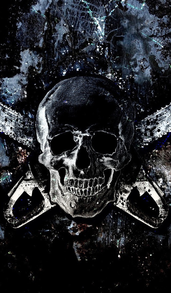 Череп и две бензопилы