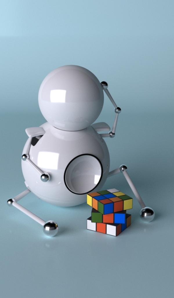 Робот и кубик рубика