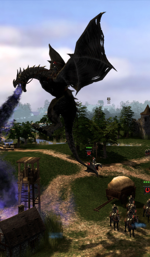 Дракон атакует в игре Игры престолов