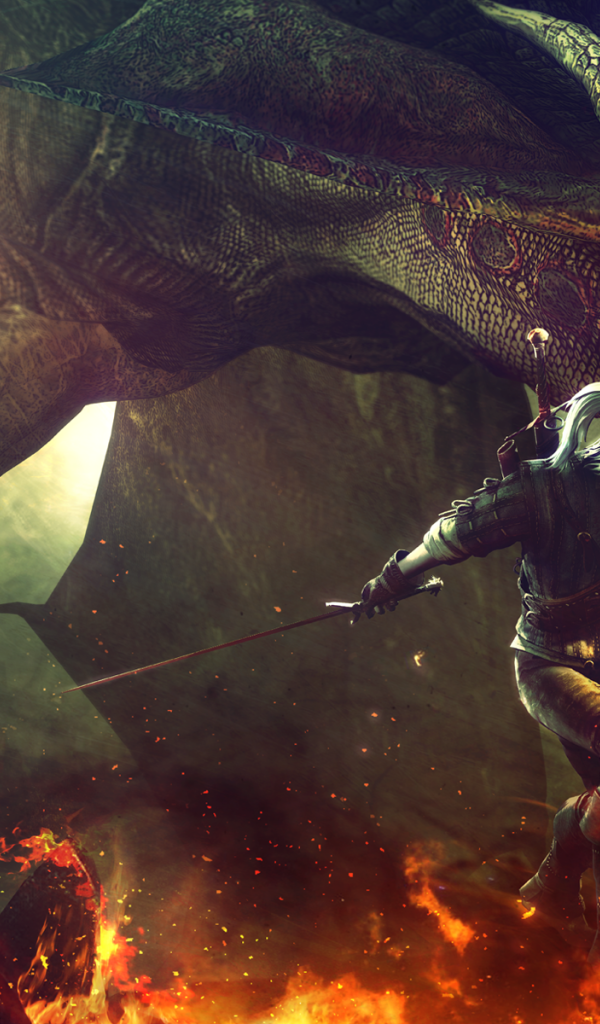 Огнедышащий монстр в игре Ведьмак