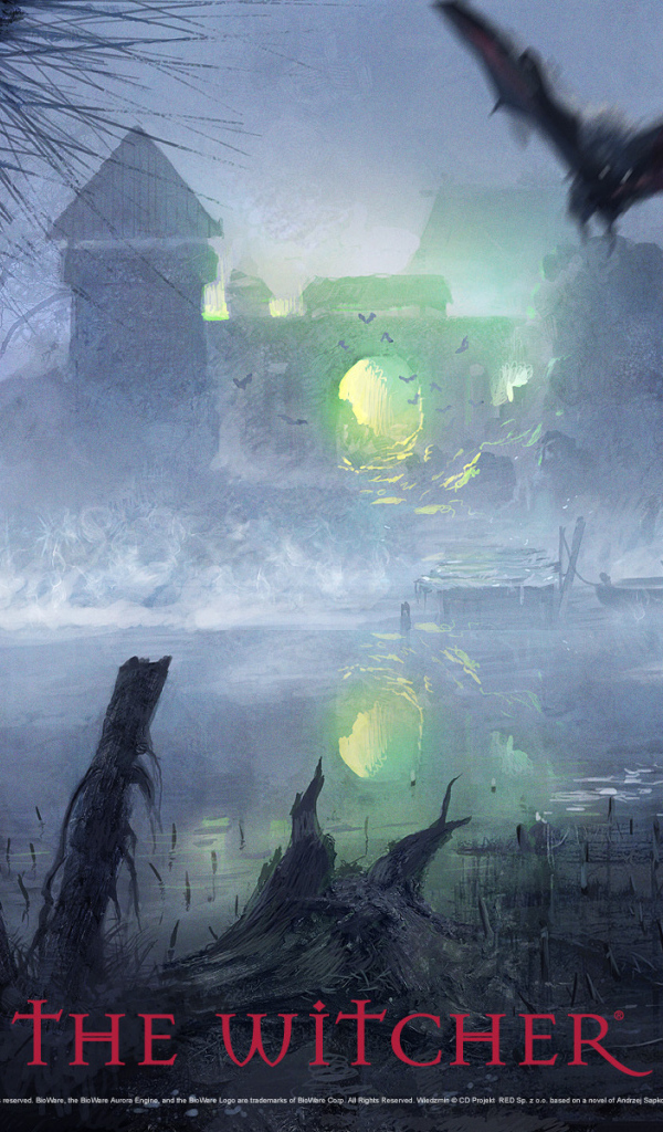 Мрачный пейзаж в игре Ведьмак