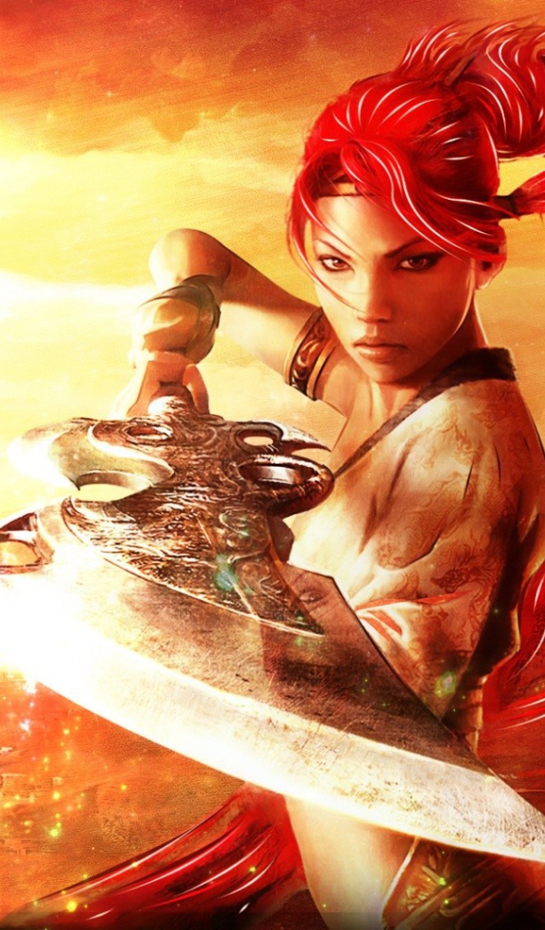 Девушка с красными волосами