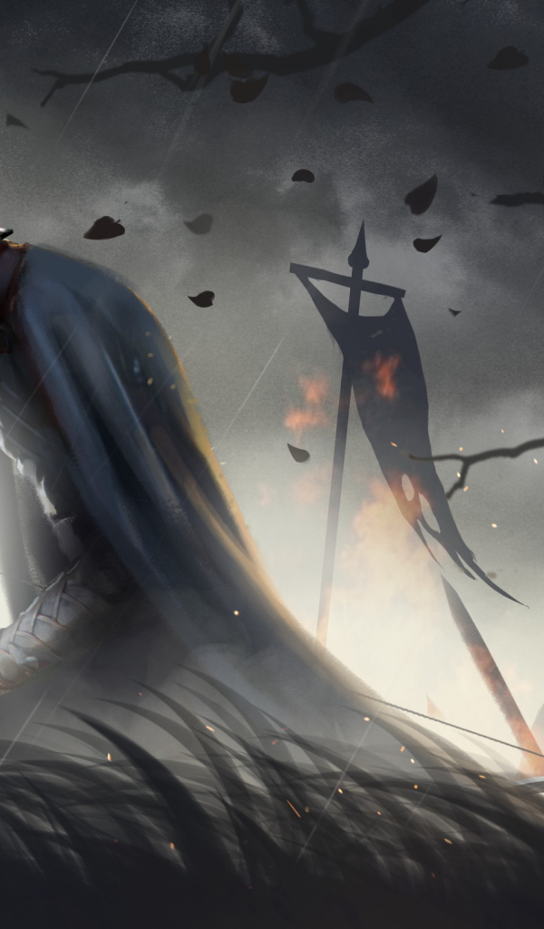 Воин на коленях