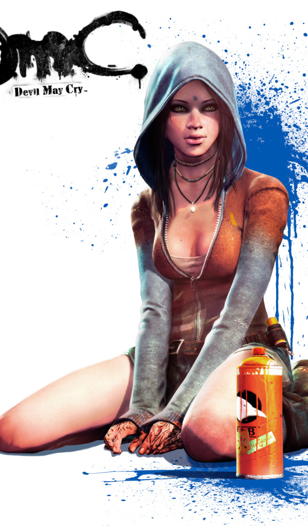 Девушка с баллончиком краски