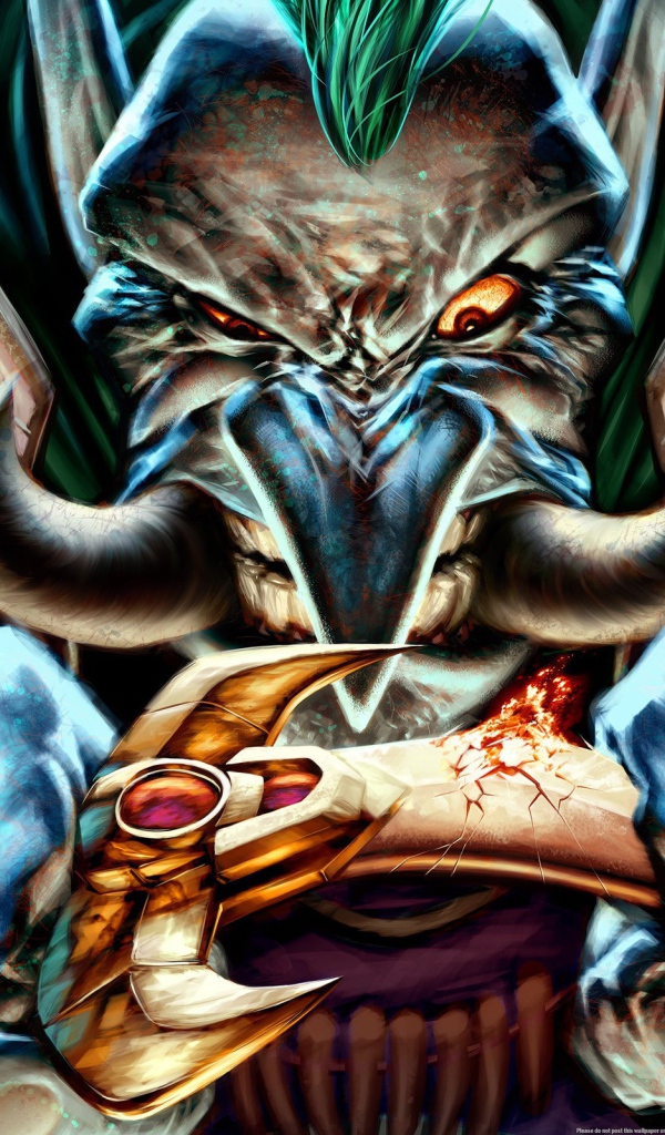 Чудовище ломает меч