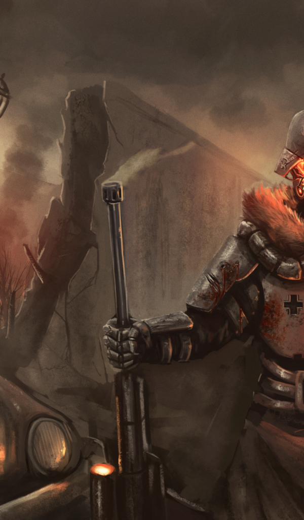 Воин в каске