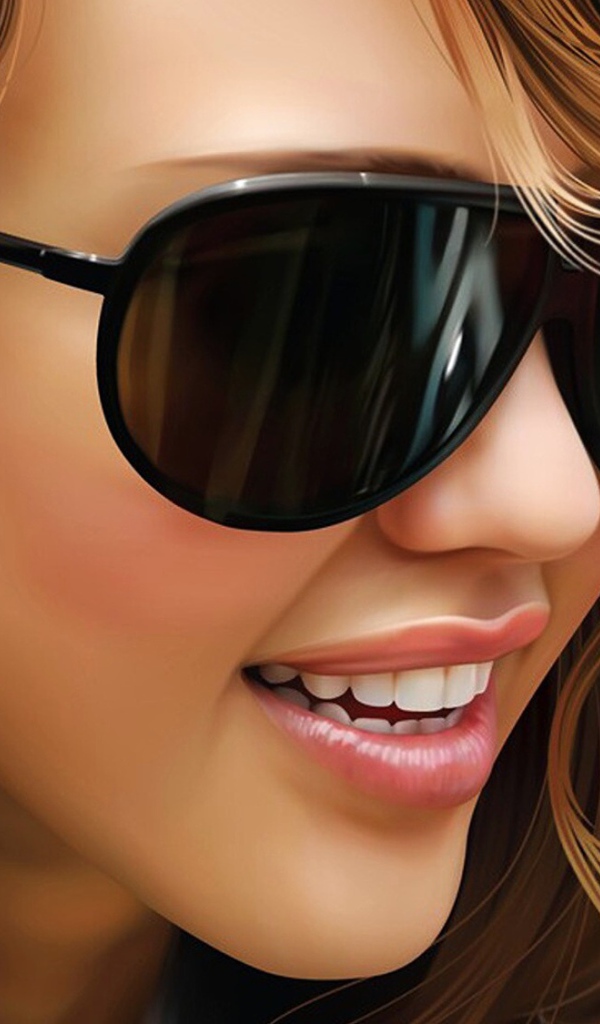 Гламурная девушка в очках