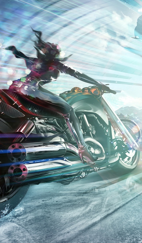 Девушка на мотоцикле