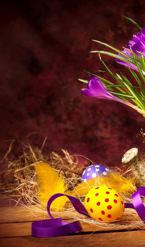 Сиреневый пасхальный букет на Пасху