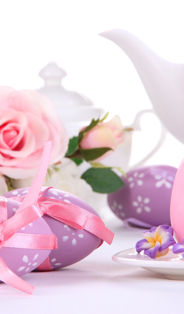 Розовый пасхальный букет на Пасху