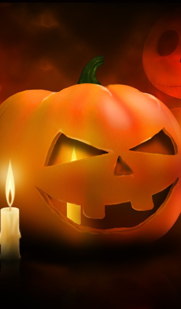 Тыква и свеча