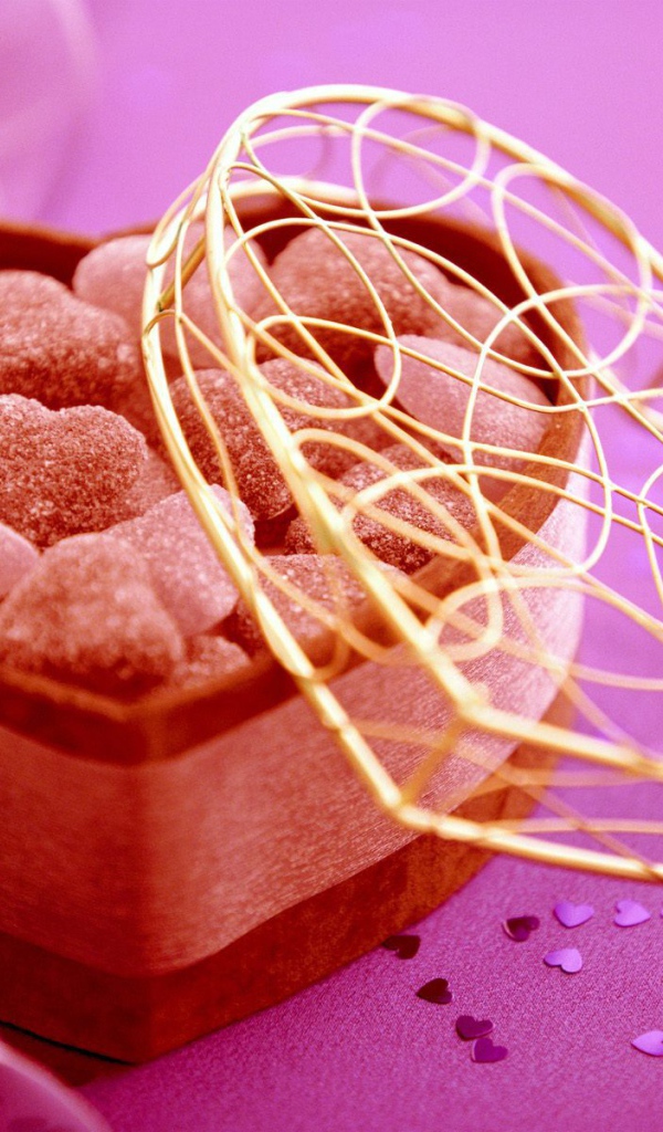 Сердца леденцы на День Святого Валентина 14 февраля