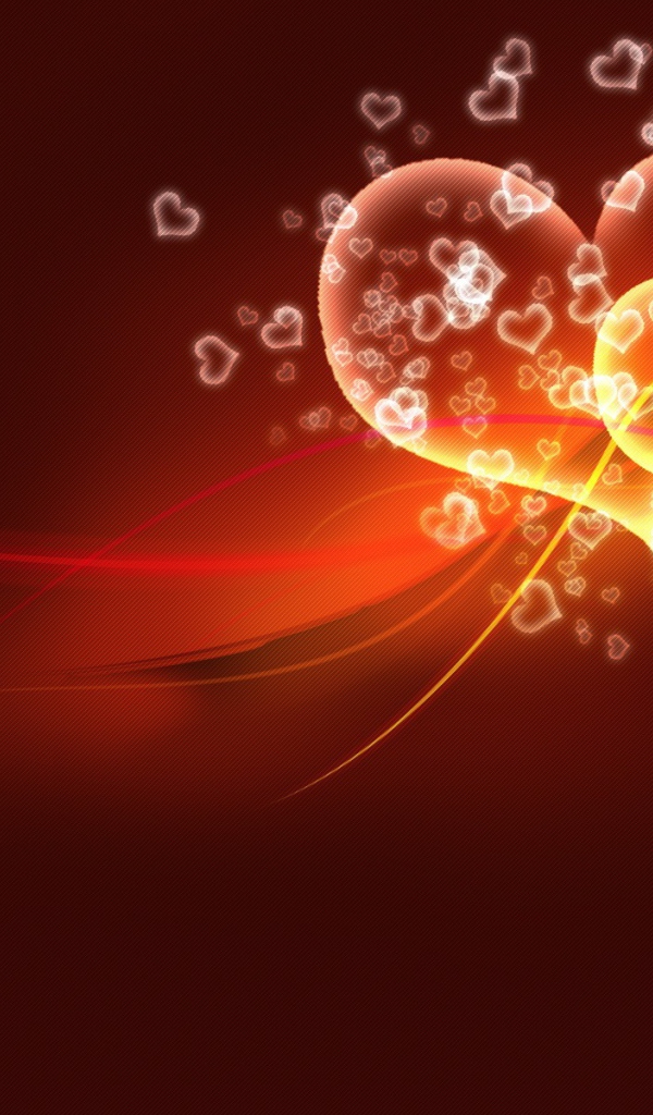 Два горящих сердца на День Влюбленных 14 февраля