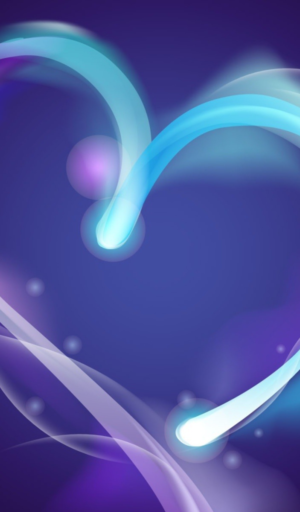 Сердечко на синем фоне