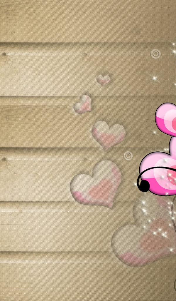 Розовые сердечки