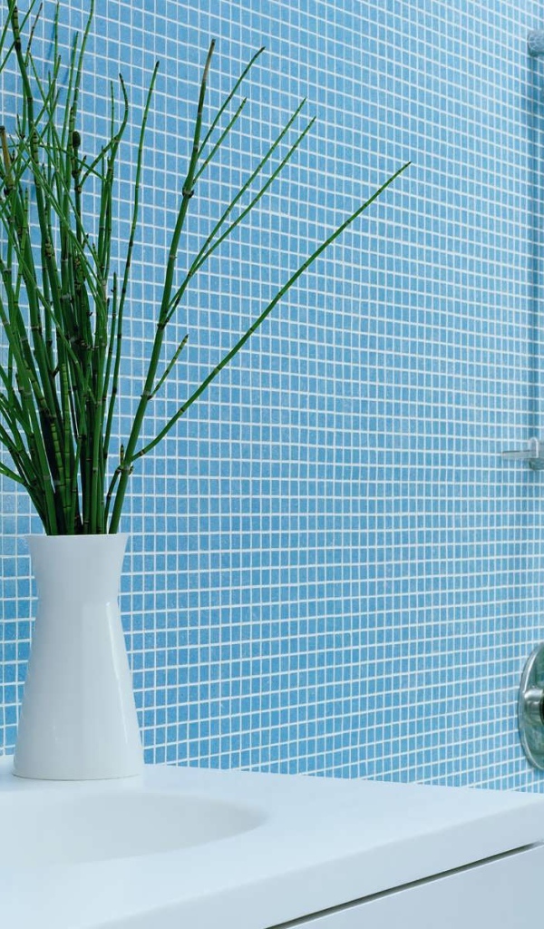 Букет в ванной комнате