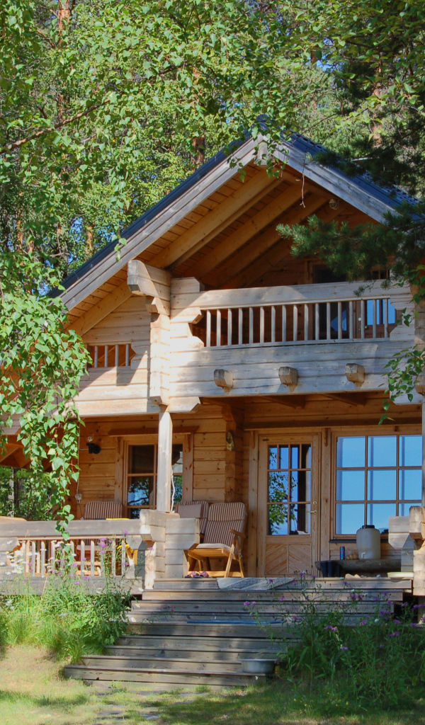 Деревянный дом в лесу