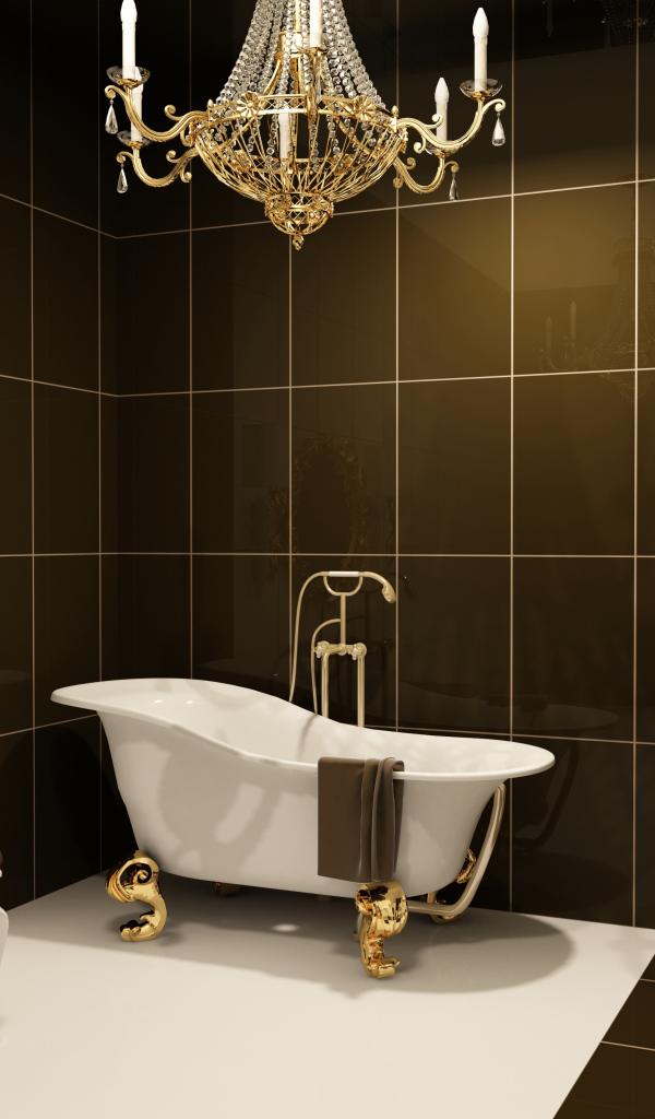 Ванная комната со статуей