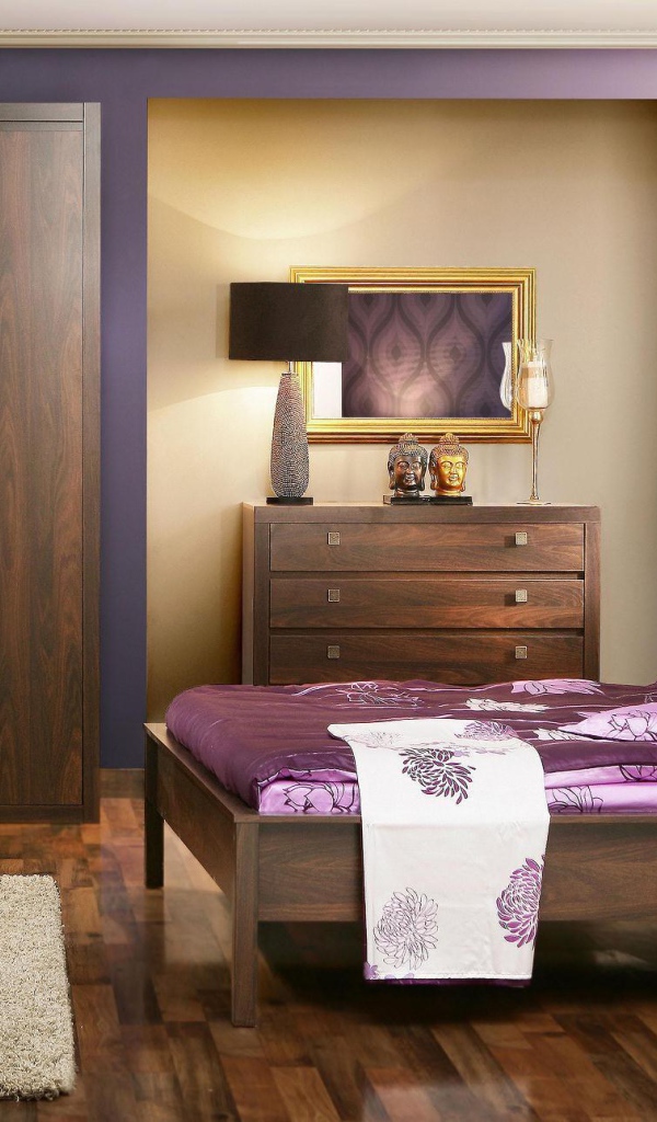 Спальня в сиреневом тоне