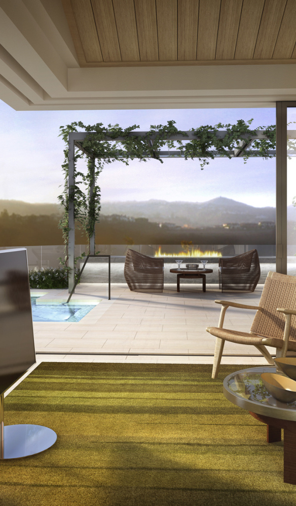 Веранда с телевизором