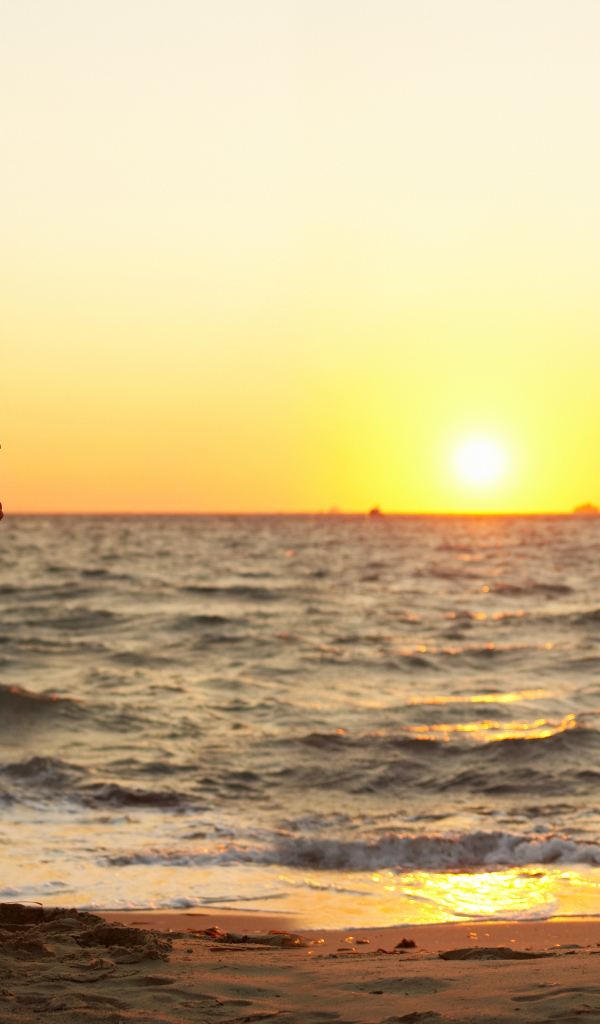 Милая пара на пляже