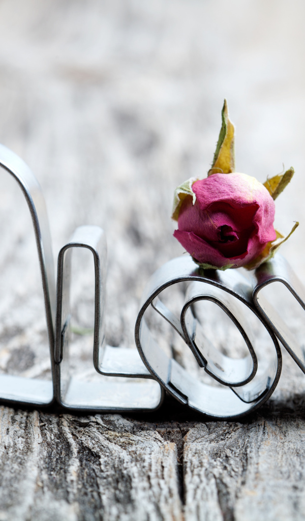 Слово любовь из металла