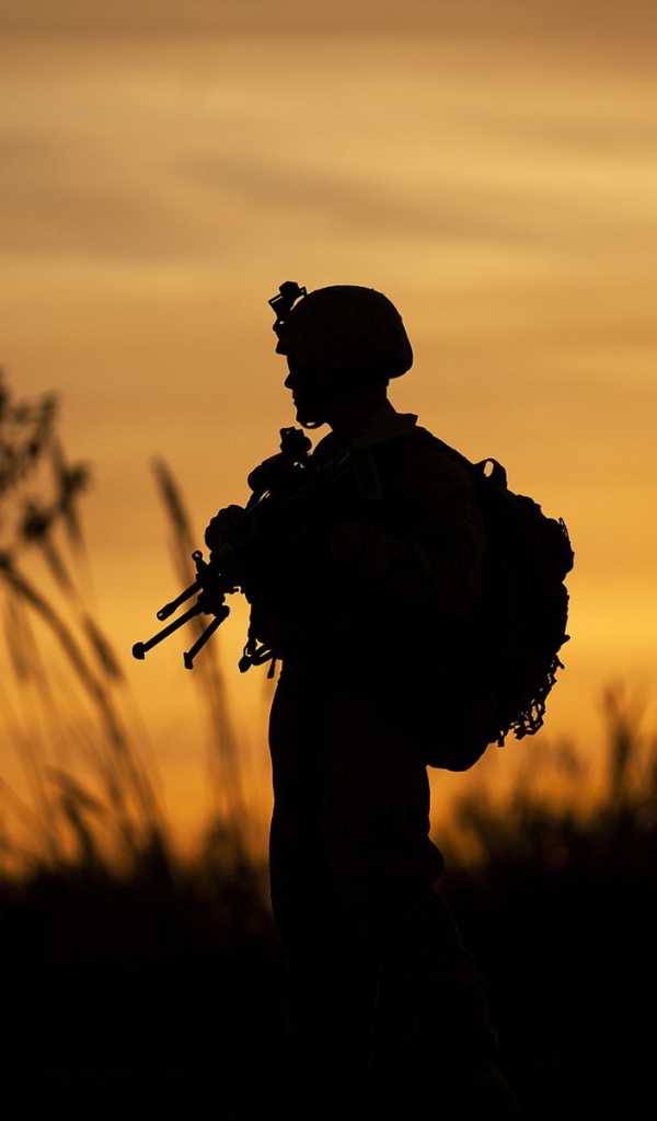Силуэт солдата