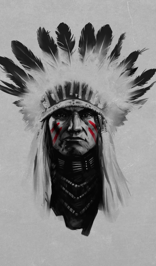 Портрет вождя индейцев