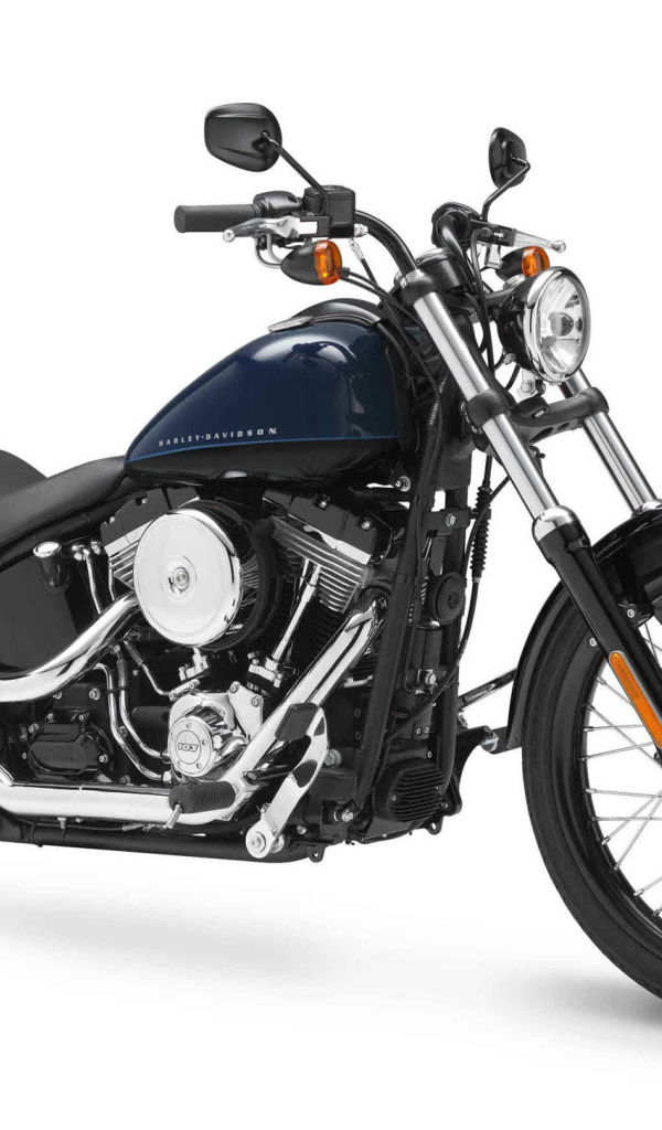 Красивый мотоцикл Harley-Davidson Softail Blackline