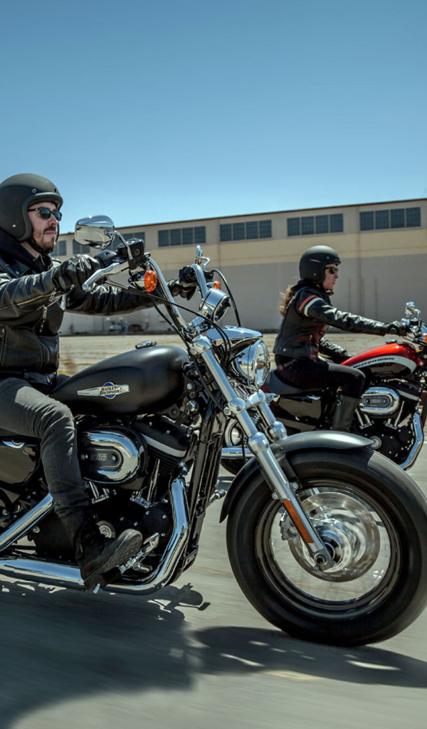 Красивый мотоцикл Harley-Davidson XL 1200C Sportster Custom