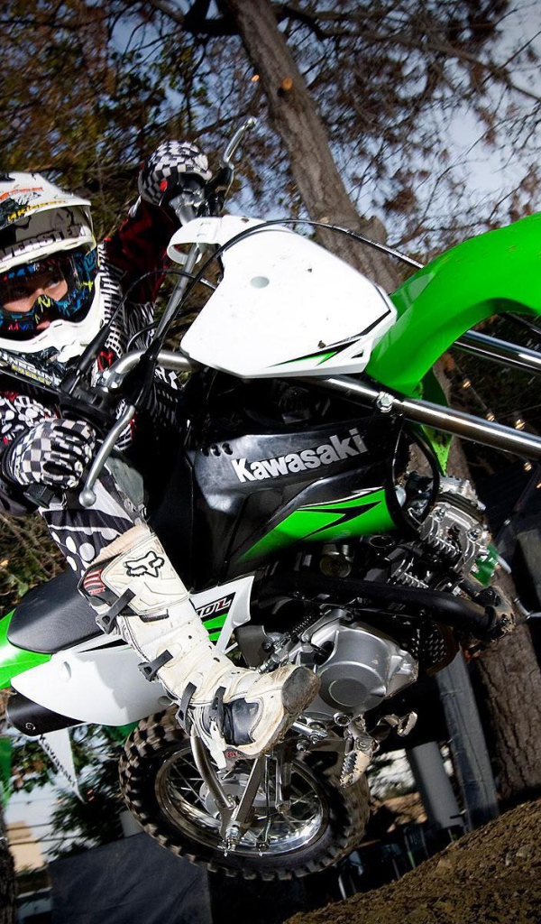 Мотоцикл модели Kawasaki KLX 110