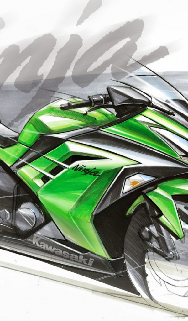 Мотоцикл модели Kawasaki Ninja 300