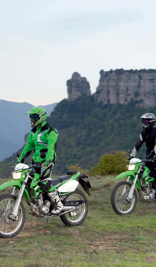 Быстрый мотоцикл Kawasaki KLX 250