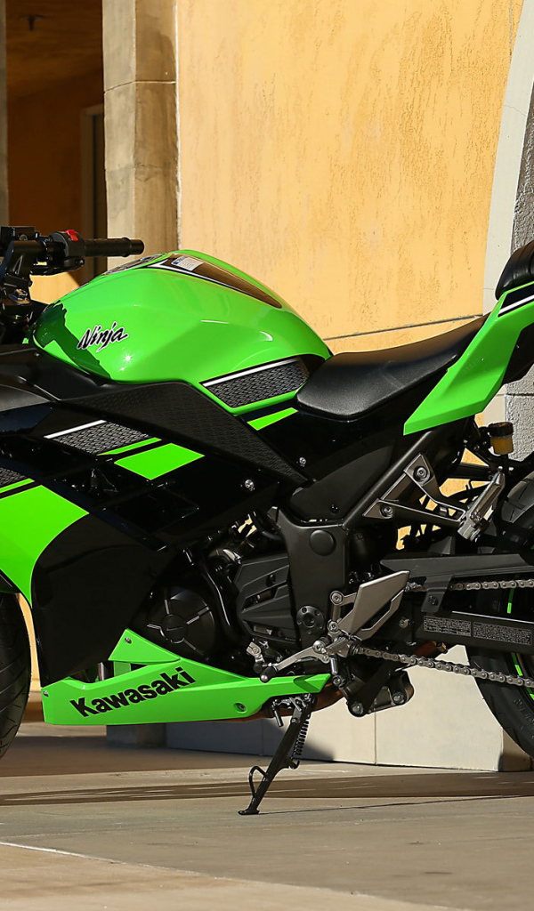Новый мотоцикл на дороге Kawasaki Ninja 300