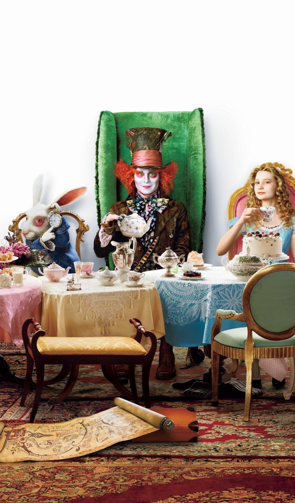 Alice in Wonderland at the table