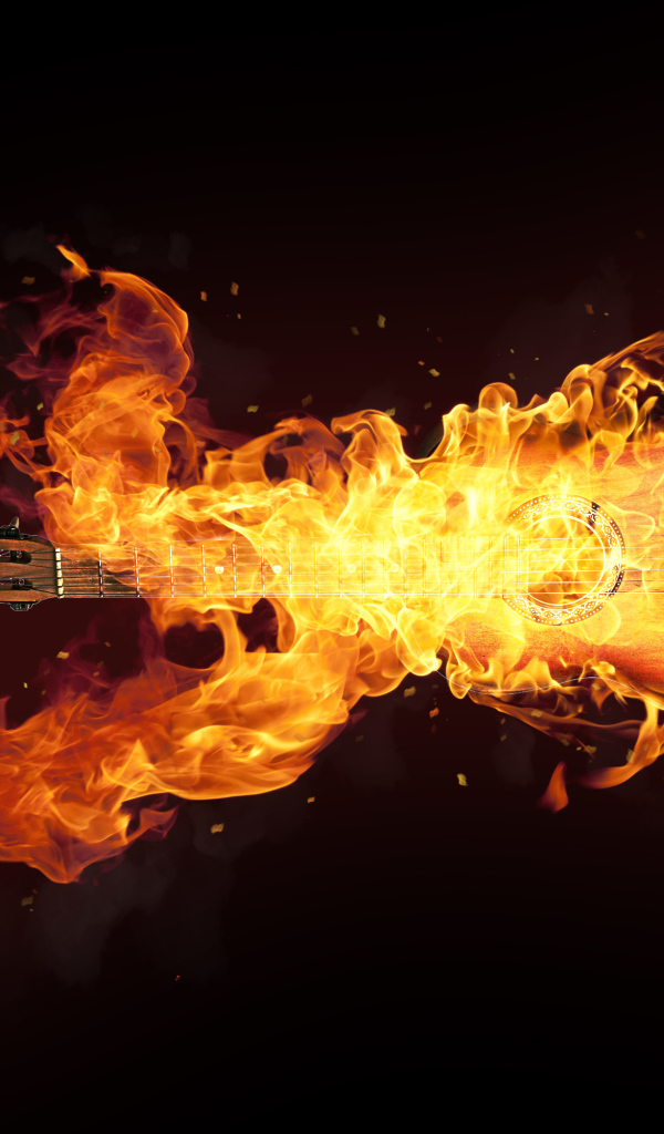 Гитара горит в огне