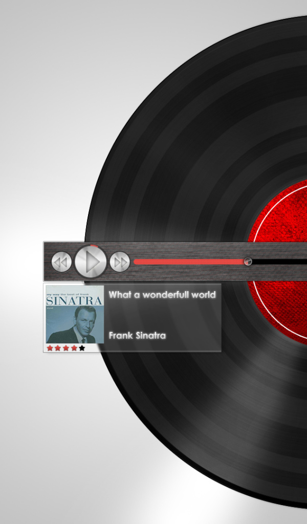 Проигрыватель в стиле пластинки