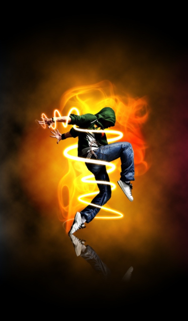 Трио танцует цветные танцы