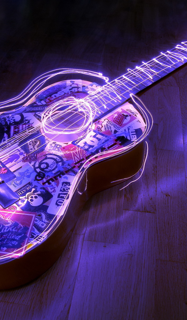 	   Glowing guitar