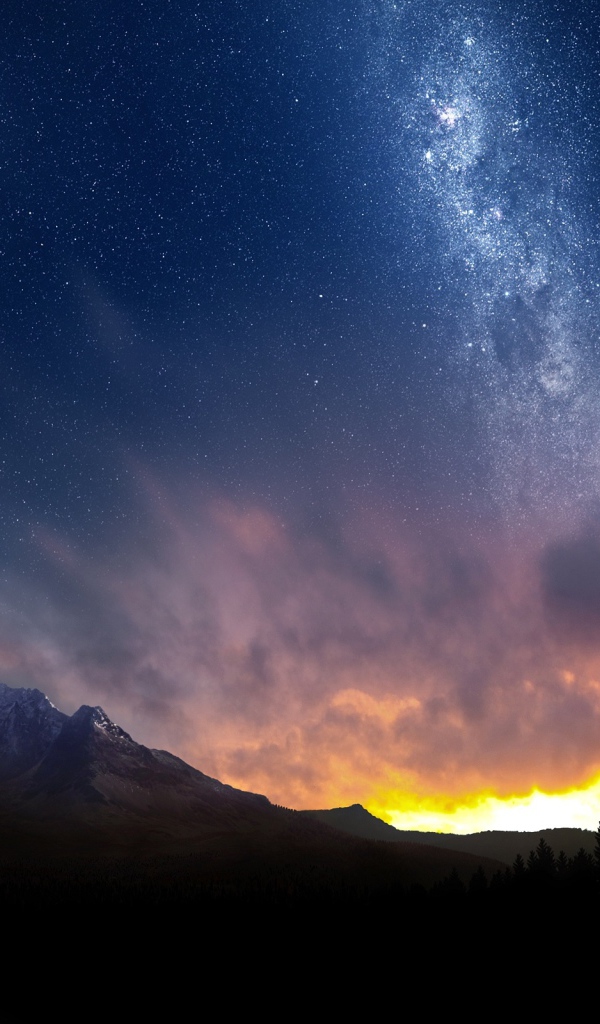 Ночное небо в Швейцарии