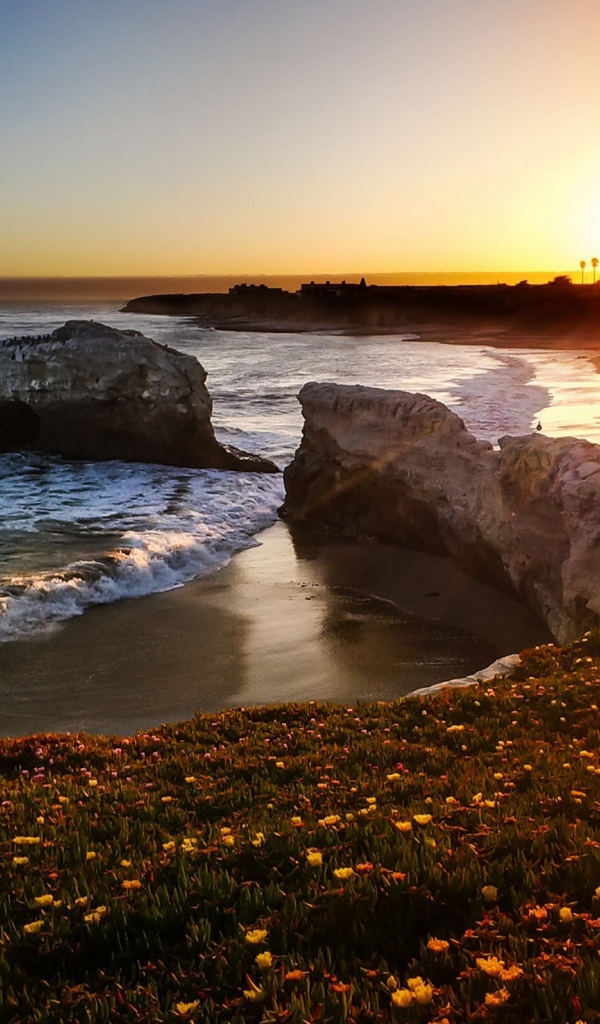 Стеклянный пляж в Форт Брэгг США